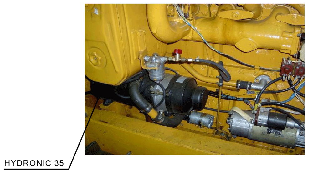 устанавливается подогреватель HYDRONIC 35 устанавливается подогреватель HYDRONIC 35