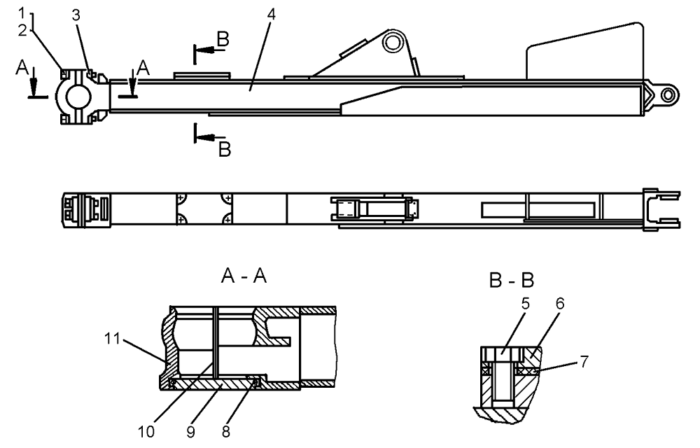 Брус правый Б1 ДЭТ-250М2Б